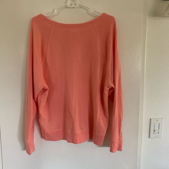 Women's Coral Lightweight Sweatshirt - "Coffee Then Cocktails" - Picture 2 of 3